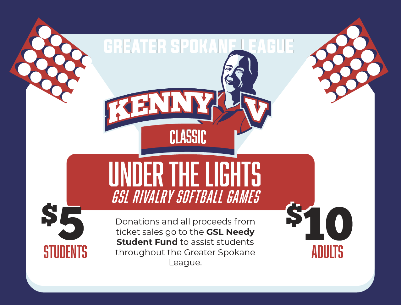 Under the Lights GSL Softball banner