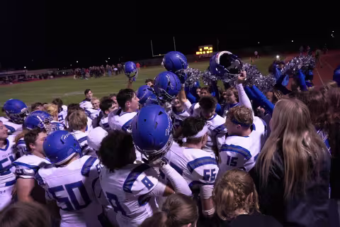 Pullman Football Team Celebrating