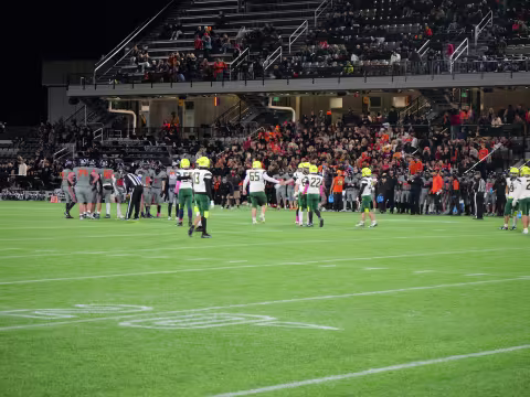 Shadle Park Football Players High Five