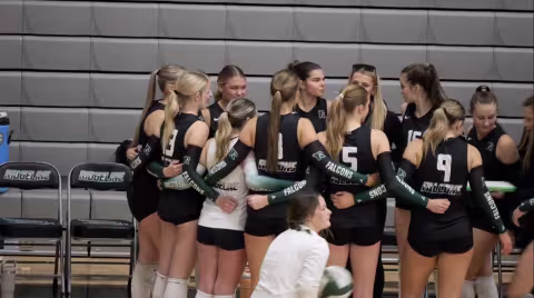 Ridgeline Volleyball Players Huddle