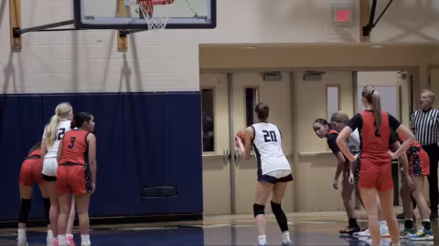 Mt. Spokane Girls Basketball player about to shoot