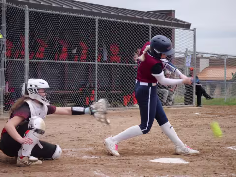Mt.Spokane Fastpitch Softball Batter, LC Catcher