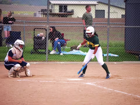 Fastpitch Softball Mt. Spokane Catcher and Shadle Park batter